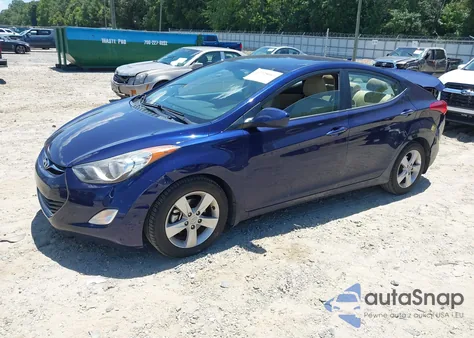 2013 Hyundai Elantra Gls z USA, uszkodzony, nr VIN 5NPDH4AE8DH258402